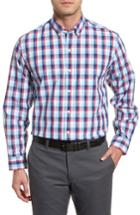 Men's Cutter & Buck Zachary Non-iron Plaid Sport Shirt, Size - Blue