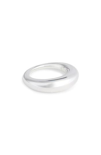 Women's All Blues Large Snake Polished Silver Ring
