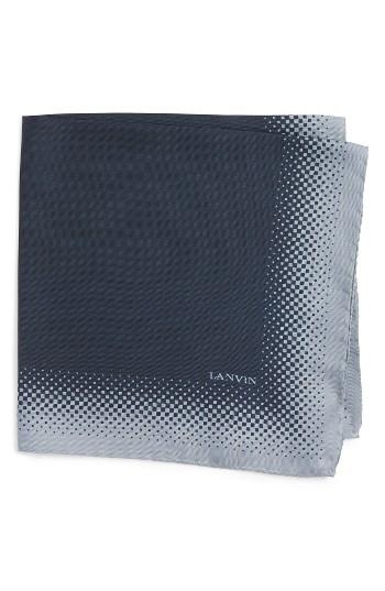 Men's Lanvin Silk Pocket Square, Size - Black
