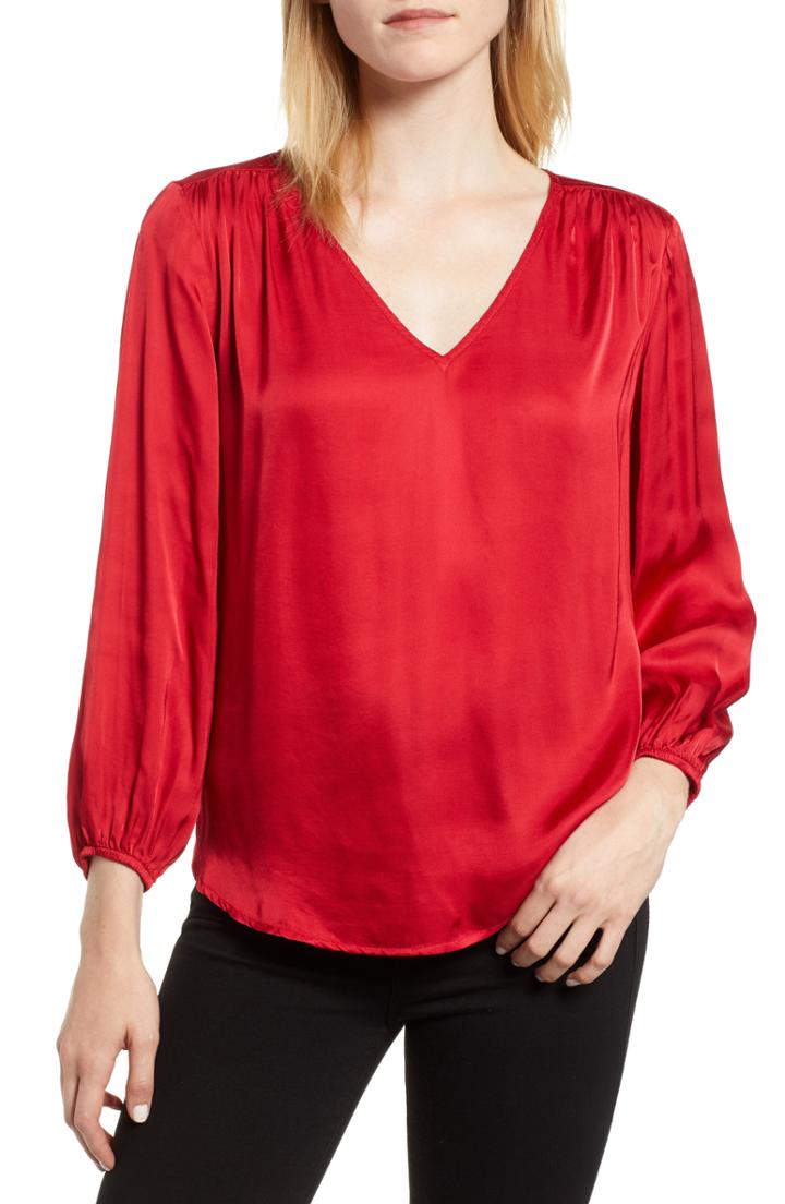 Women's Velvet By Graham & Spencer Satin Blouse