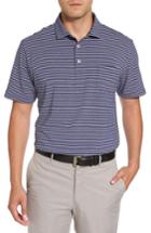 Men's Peter Millar Stratton Mountainside Stripe Jersey Polo - Blue