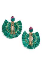 Women's Lula Raffia & Chain Statement Earrings