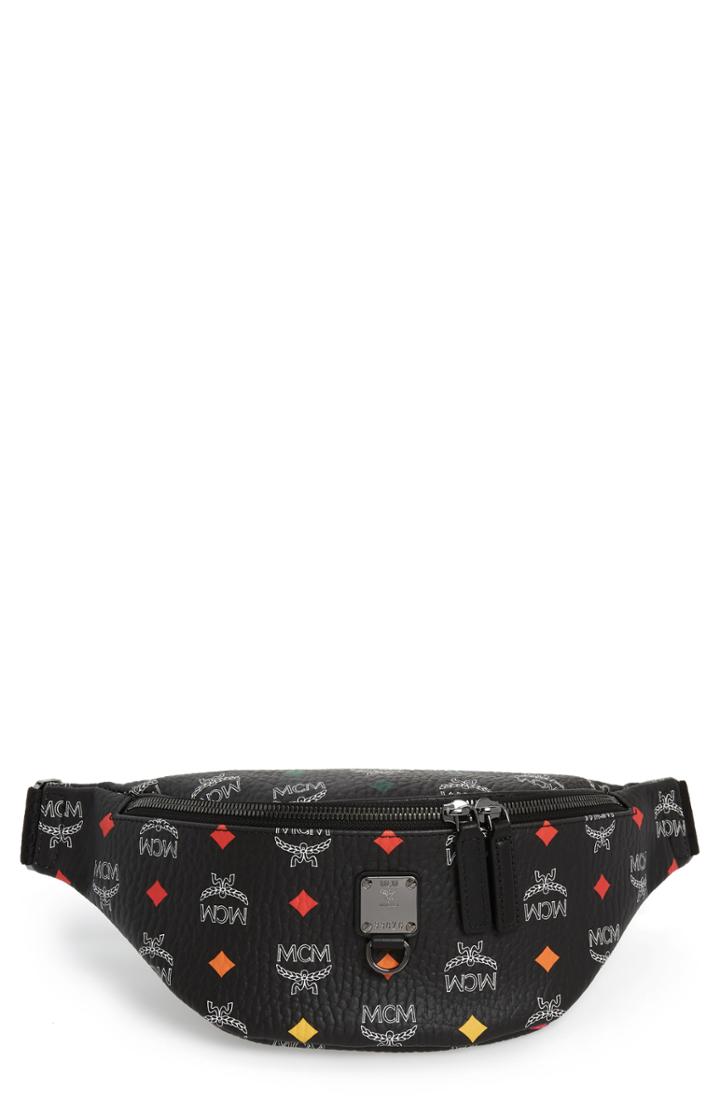 Mcm Visetos Spectrum Coated Canvas Belt Bag -