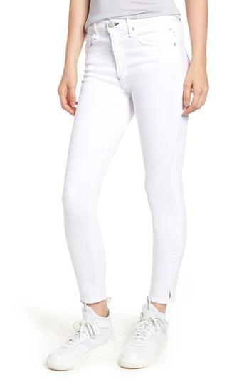 Women's Mcguire Split Hem High Waist Ankle Skinny Jeans - White