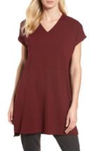 Women's Eileen Fisher Jersey Tunic, Size - Red