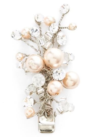 Wedding Belles New York Glass Pearl & Crystal Hair Clip