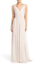 Women's Hayley Paige Occasions Embellished Shoulder V-neck Chiffon Gown