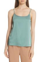 Women's Eileen Fisher Stretch Silk Camisole, Size - Blue/green