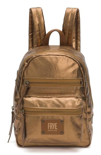 Frye Mini Ivy Metallic Nylon Backpack - Brown