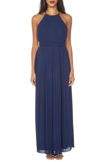 Women's Tfnc Serene Sleeveless Pleat Gown - Blue