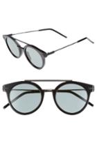Men's Fendi 49mm Mirrored Retro Sunglasses - Black