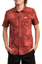 Men's Rvca Andrew Reynolds Hawaiian Shirt, Size - Red