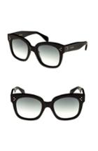 Women's Celine 54mm Square Sunglasses - Black/ Smoke