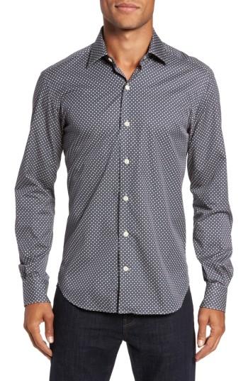 Men's Culturata Trim Fit Diamond Print Sport Shirt - Blue