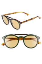 Women's Gucci Vintage Pilot 50mm Sunglasses - Green/ Red/ Nicotine