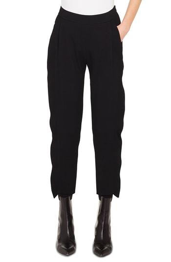 Women's Akris Punto Ruffle Tuxedo Ankle Pants - Black