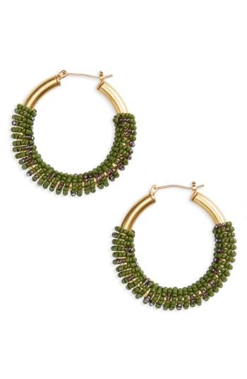 Women's Madewell Bead Wrapped Hoop Earrings