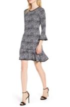 Women's Michael Michael Kors Wavy Leopard Flounce Dress - Black