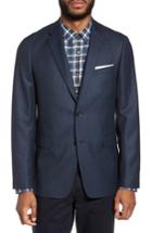 Men's Theory Gansevoort Sharkskin Slim Fit Wool Blazer R - Blue