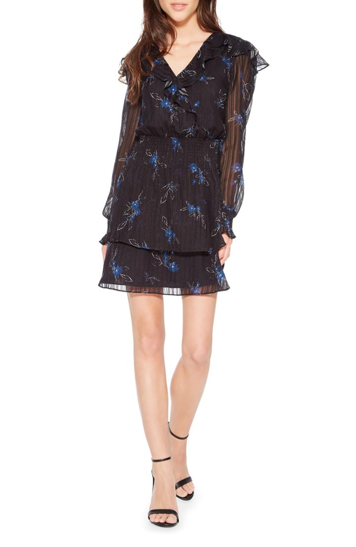 Women's Parker Maisy Floral Dress, Size - Black