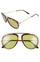 Women's Tom Ford 'stacy' 57mm Sunglasses - Havana/ Green