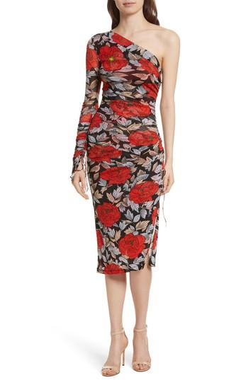 Women's Diane Von Furstenberg Ruched One-shoulder Dress - Red