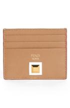 Fendi Rainbow Stud Leather Card Case - Yellow