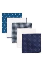 Men's The Tie Bar Summer Navy 5-pack Pocket Squares, Size - Blue
