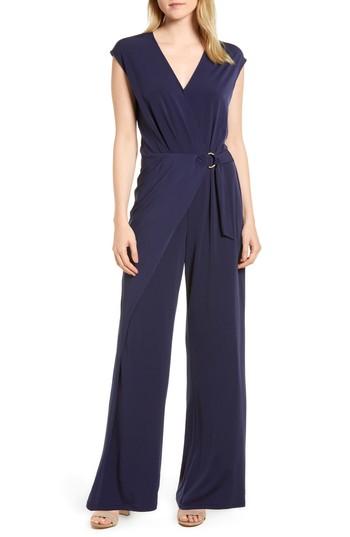 Women's Michael Michael Kors Faux Wrap Jumpsuit - Blue