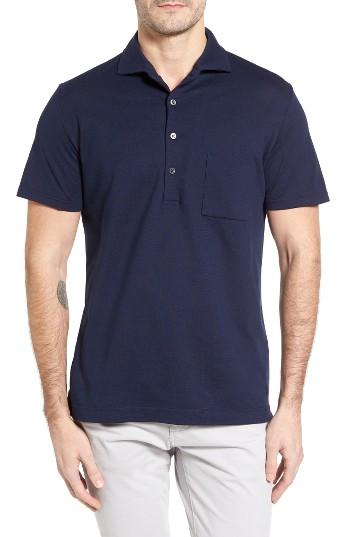 Men's Luciano Barbera Trim Fit Oxford Pique Polo