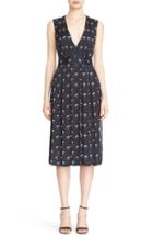 Women's Victoria Beckham Daisy Print Twill Satin Dress