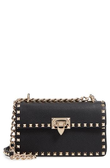 Valentino Garavani Rockstud Small Leather Crossbody Bag - Black