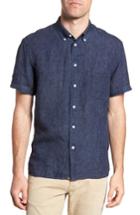 Men's Billy Reid Leo Standard Fit Short Sleeve Sport Shirt - Blue