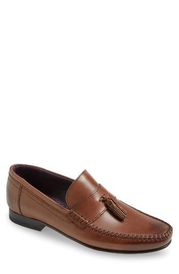 Men's Ted Baker London 'simbaa' Tassel Loafer .5 M - Brown