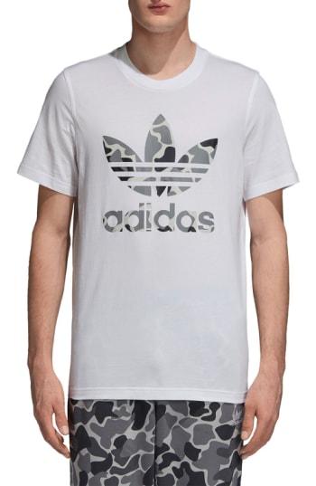 Men's Adidas Originals Camo Trefoil Logo T-shirt - White