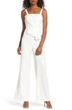 Women's Jay Godfrey Violet Drape Waist Jumpsuit - White