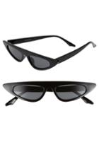Women's Glance Eyewear 50mm Flat Top Cat Eye Sunglasses - Black
