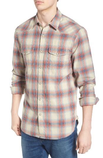 Men's Lucky Brand Santa Fe Plaid Western Shirt - Red