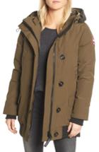Women's Canada Goose Finnegan 625-fill Power Down Parka With Genuine Shearling Hood Lining (0) - Green