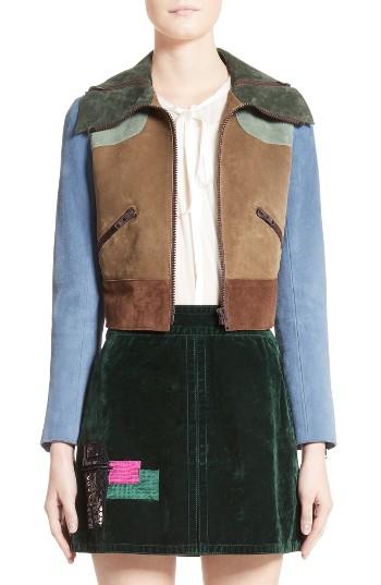 Women's Marc Jacobs Suede Patchwork Jacket