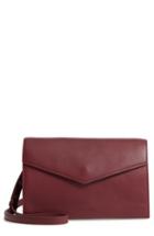 Women's Steven Alan Easton Leather Envelope Crossbody Bag - Red