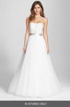 Women's Watters 'ellery' Embellished Bodice Tulle Ballgown