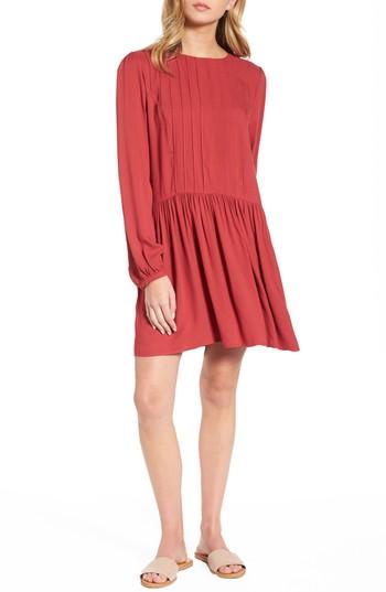 Women's Hinge Pintuck Minidress - Red