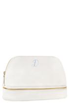 Cathy's Concepts Monogram Faux Leather Cosmetics Case, Size - White D