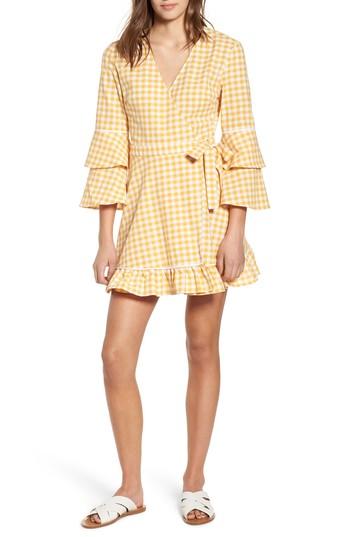 Women's The Fifth Label Idyllic Gingham Ruffle Dress, Size - Yellow