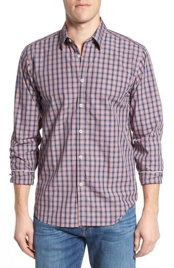 Men's Jeremy Argyle Fitted Plaid Sport Shirt - Orange