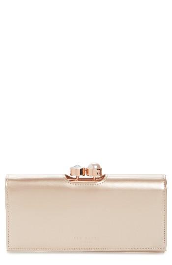 Women's Ted Baker London Leather Matinee Wallet - Metallic