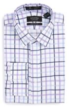 Men's Nordstrom Men's Shop Smartcare(tm) Traditional Fit Check Dress Shirt .5 - 32 - Purple