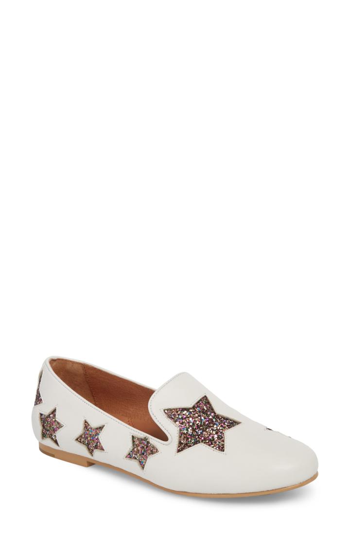 Women's Gentle Souls By Kenneth Cole Eugene Stars Flat .5 M - White