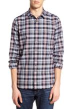 Men's French Connection Check Twill Shirt, Size - Blue